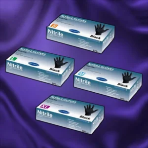 Disposable Nitrile Powder Free Gloves (Black)